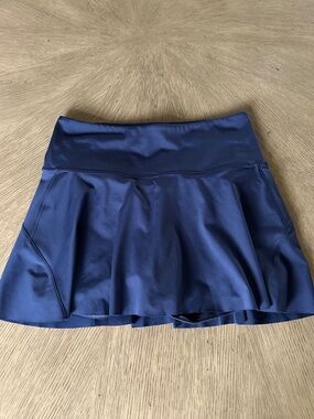 Athleta Ace Tennis Golf Pickleball Skirt Skort Size SMALL Ink Blue Navy 13.5"